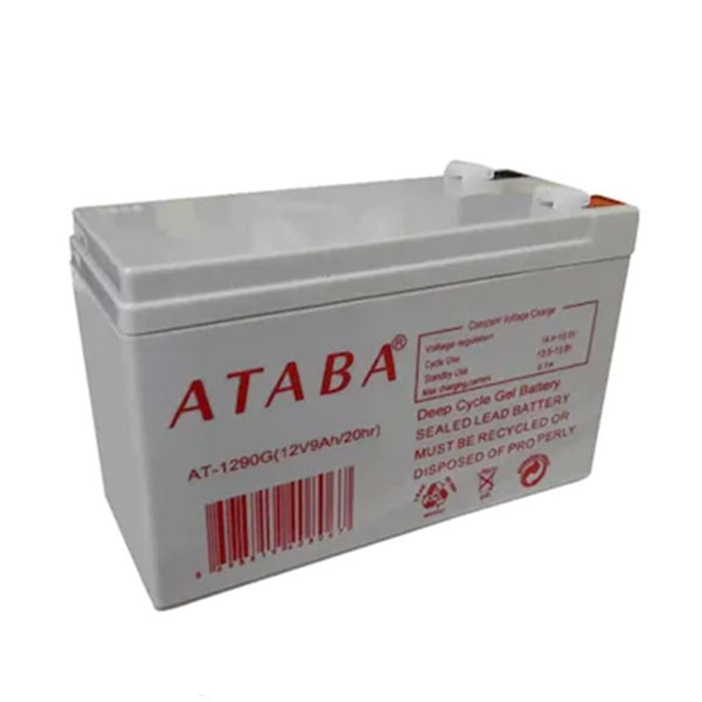 Ataba AT-1290G 12 Volt 9 Amper Jel Akü