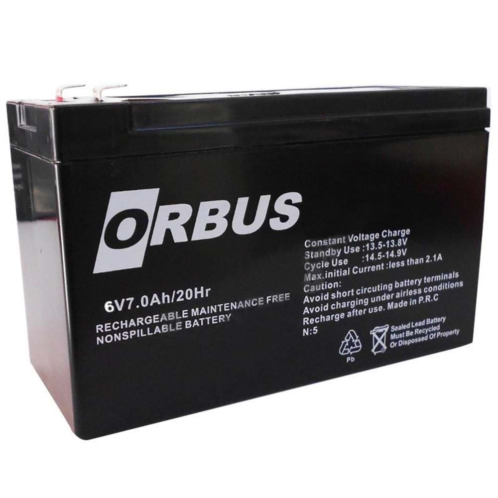 Orbus 6 Volt 7 Amper Kuru Akü -6588