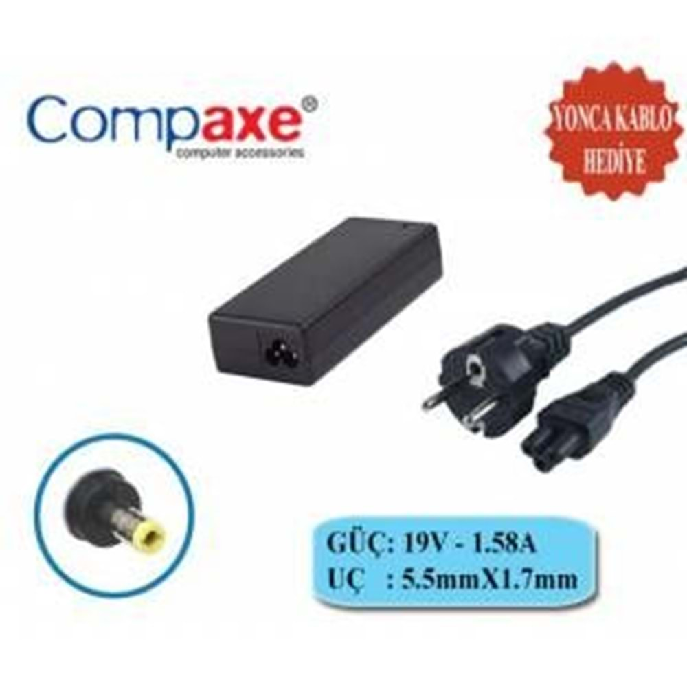 LA152 19 Volt 1.58 Amper 5.5mm x 1.7mm Notebook Adaptör