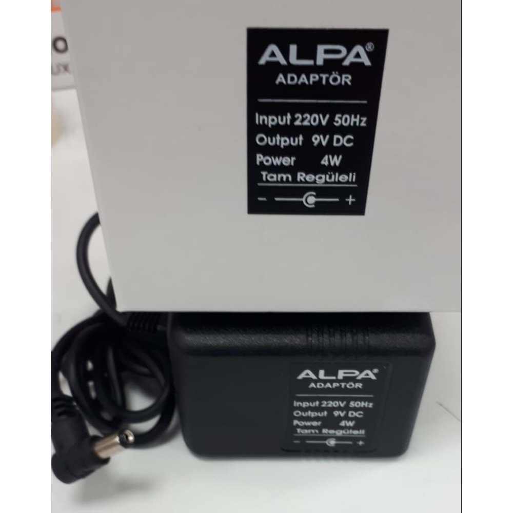 Alpa ADR04-DC9V 4 Watt 9 Volt Tam Regüleli DC Adaptör