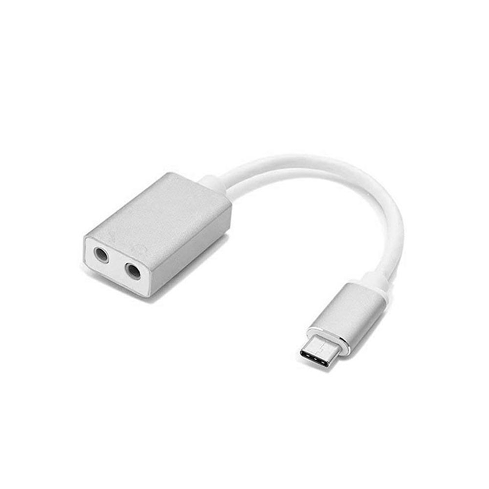 S-link SL-USB-C80 USB 3.1 10cm kablolu Type-C to 2*3.5mm Audio Çevirici