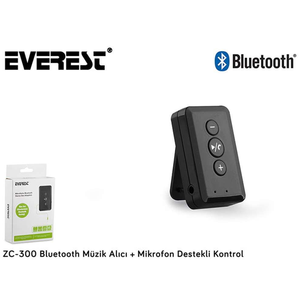 Everest ZC-300 Bluetooth Müzik Alıcı + Mikrofon Destekli Kontrol