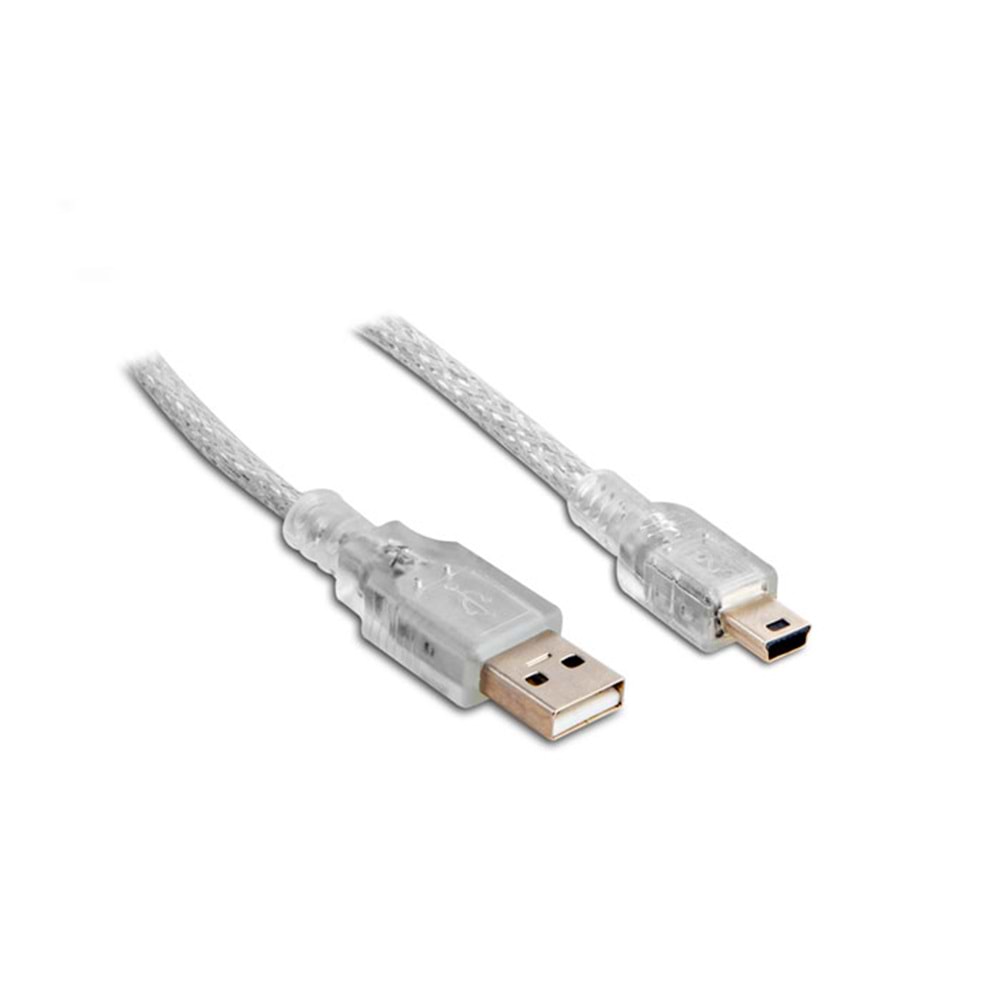 S-link SL-UK55 Usb2.0 5 Metre Şeffaf Usb AM/Mini 5pin Kablo