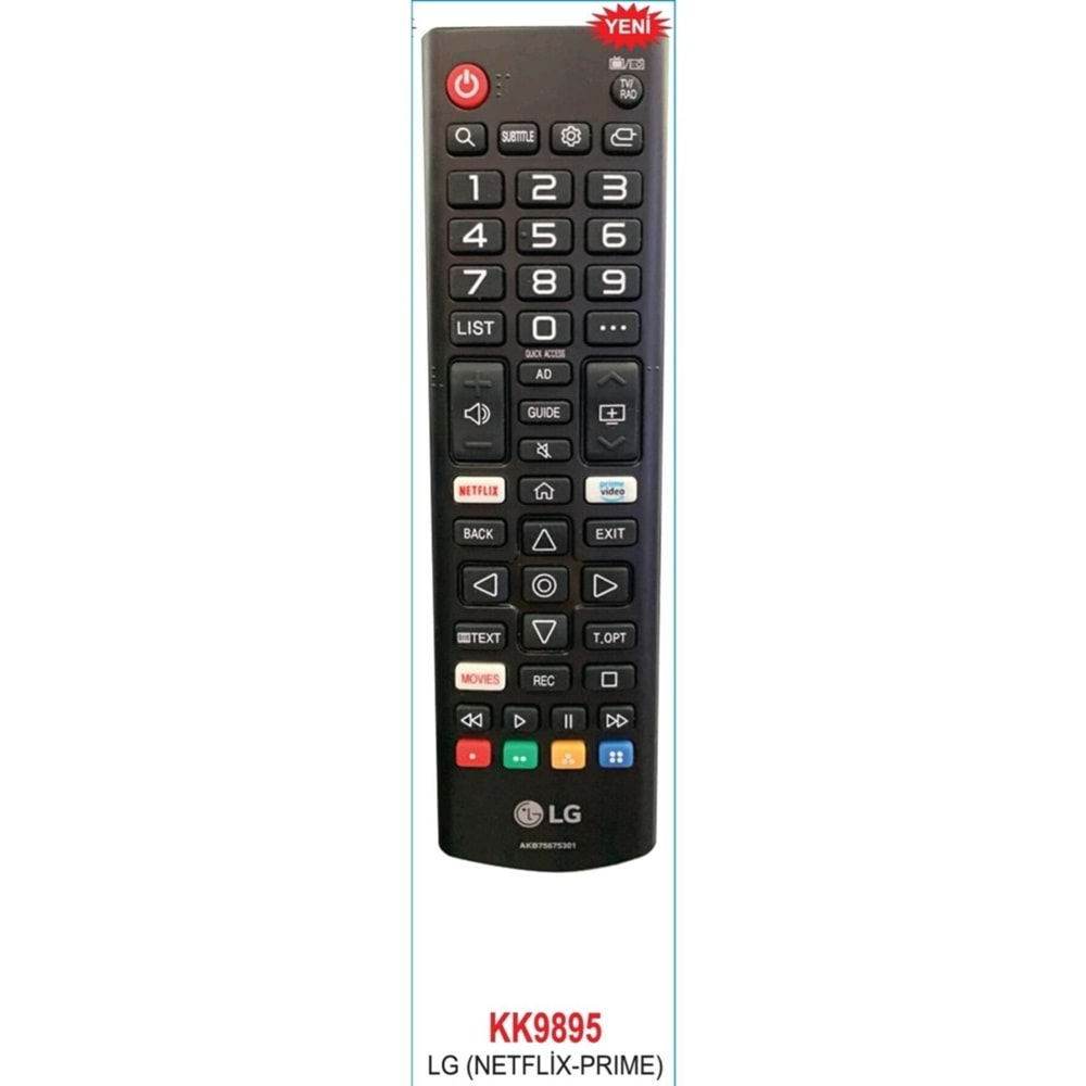 Swat KK9895 Lg Prime-Netflıx-Movıes Tuşlu Lcd-Led Televizyon Kumandası=IRL9895