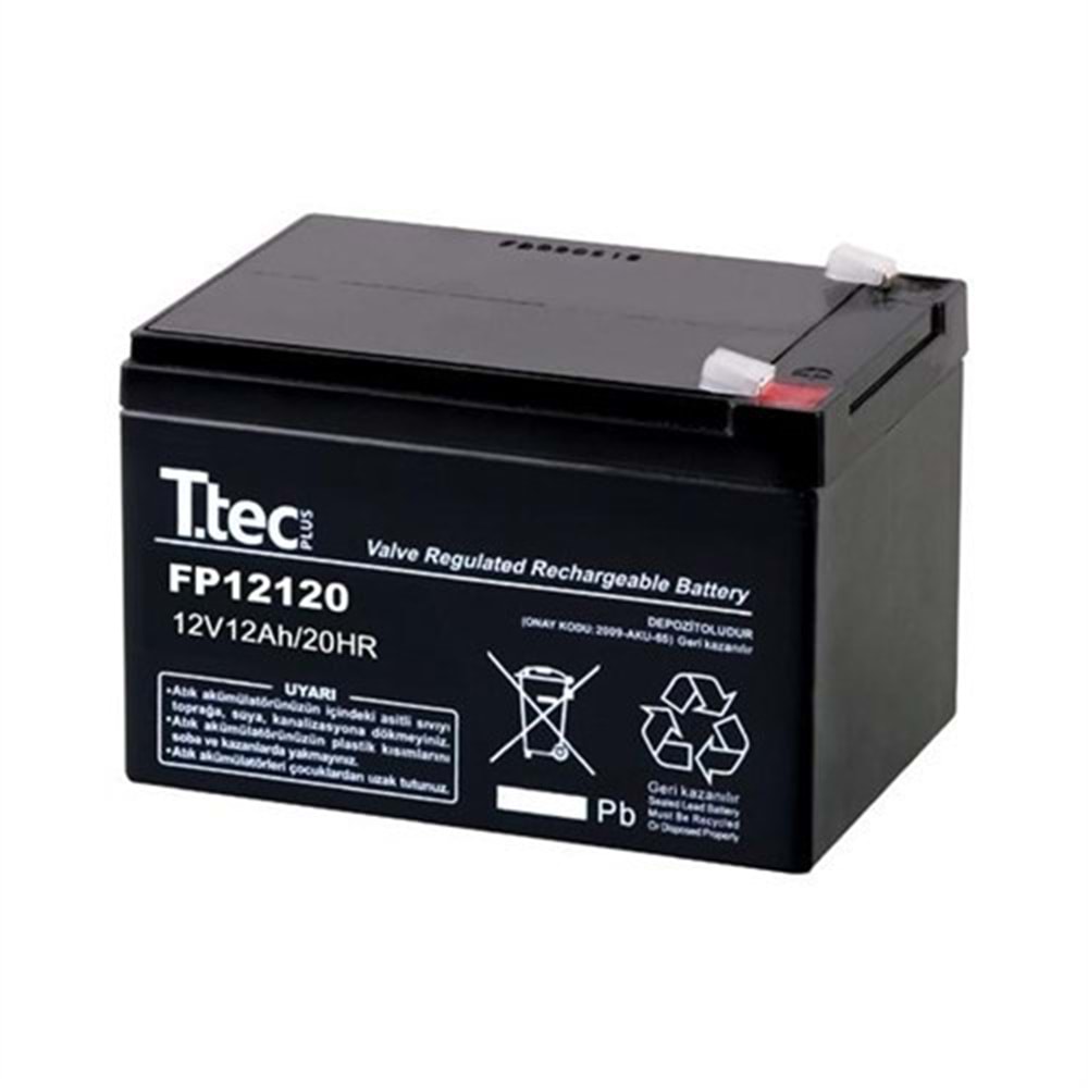 Ttec 12 Volt 12 Amper Base Bakımsız Kuru Akü