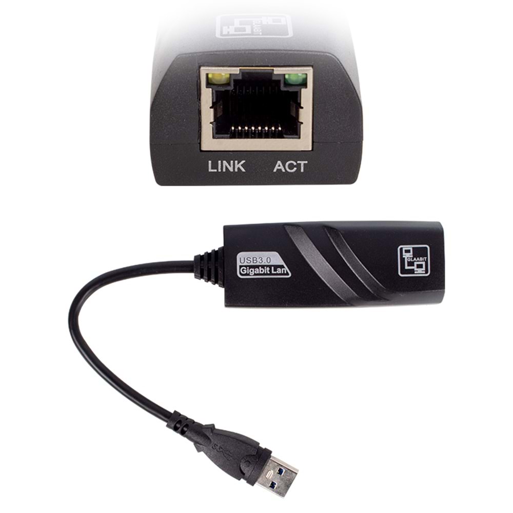 Powermaster 16299 Usb 3.0 to Rj45 10-100-1000 Mbps Gigabit Ethernet Çevirici