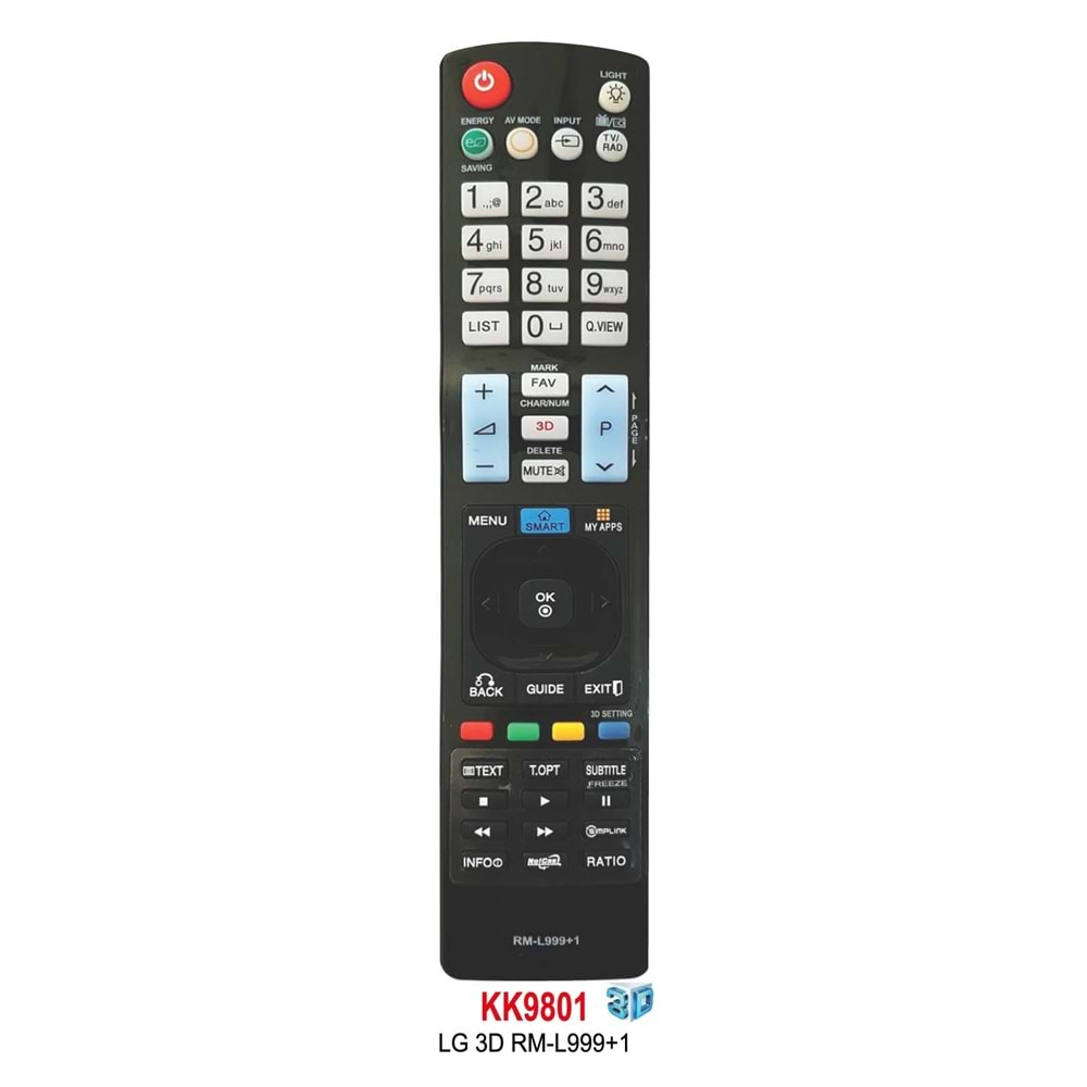 Swat KK9801 LG RM-L 999+1 3D Işıklı Lcd-Led Tv Kumandası