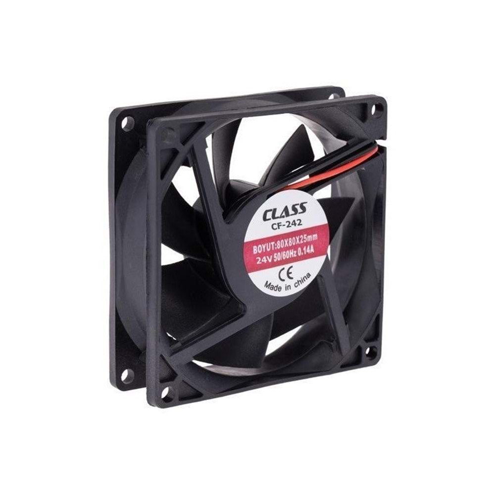 Class CF-242 80x80x25 DC 24 Volt 2 Pin 50/60 Hz 0.08A Fan