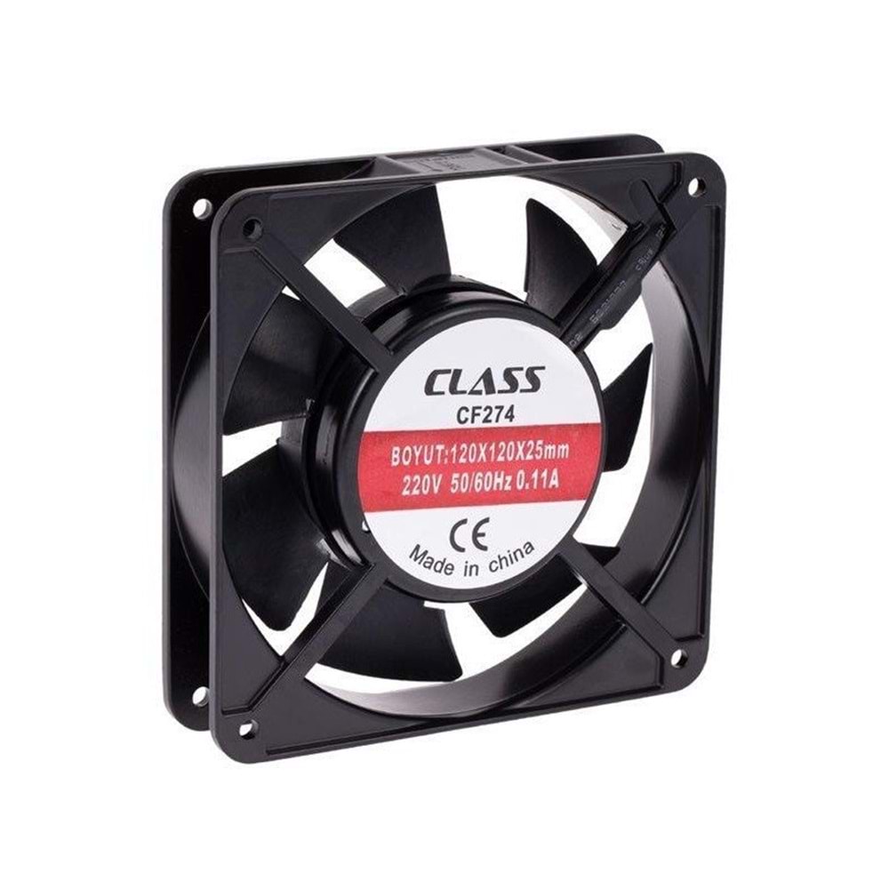 Class CF-274 120x120x25 AC 220 Volt 2 Pin 50/60 Hz 0.11A Fan