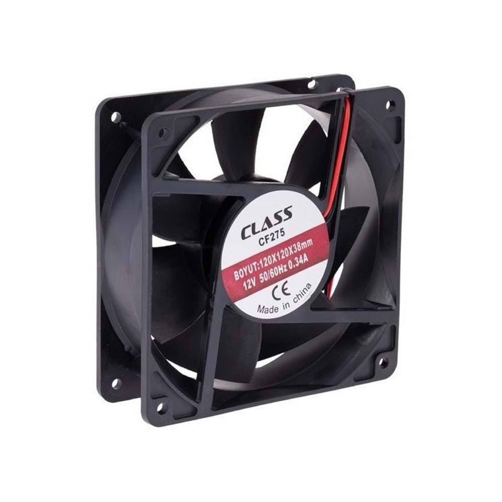 Class CF-275 120X120X38 12 Volt Dc Volt 2 Pin 50/60 Hz 0.34A Fan