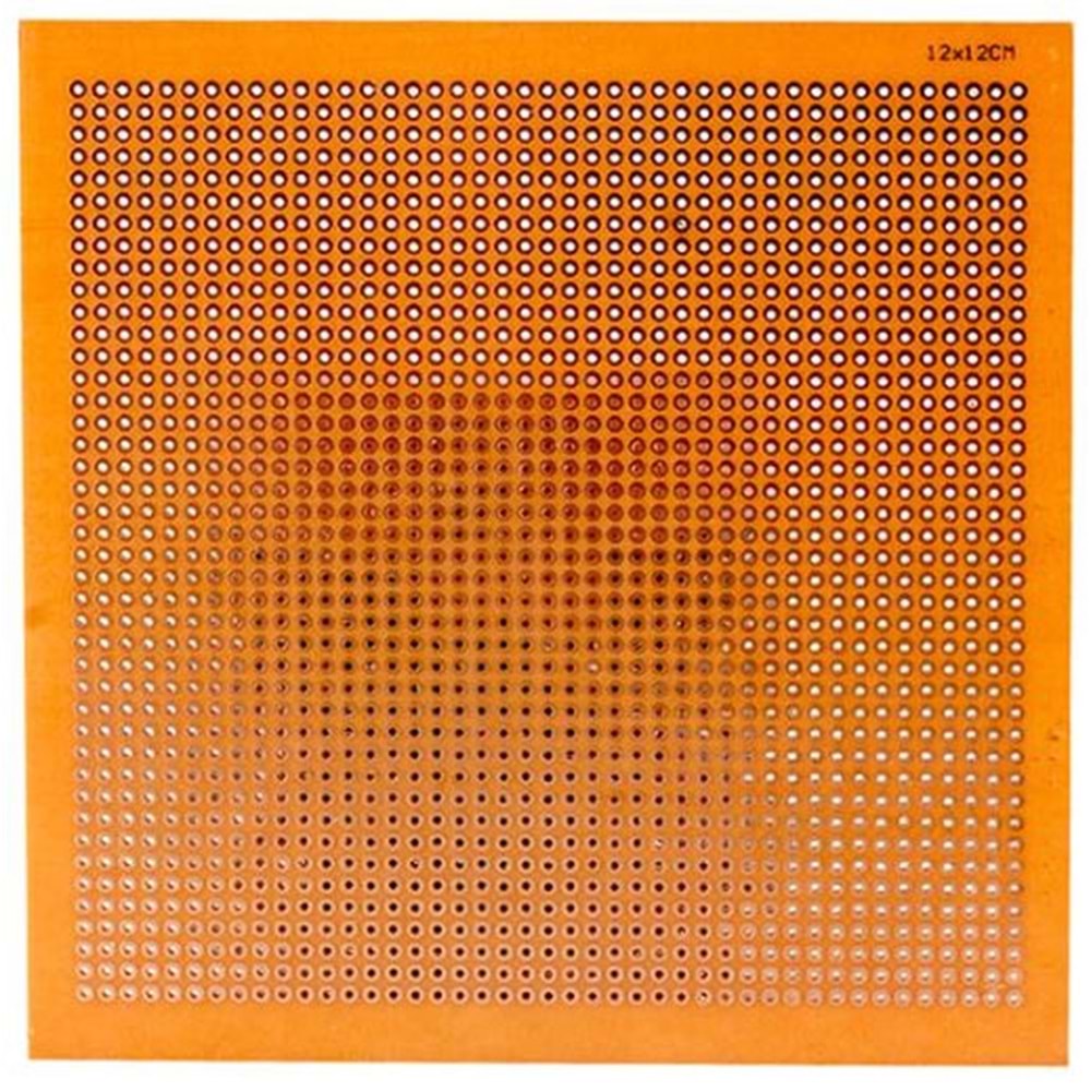12x12 cm Delikli Tek Yüzlü Bakır Plaket