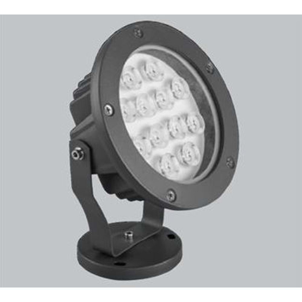 İnoled 5361-02 12 Watt Günışığı 1440 Lümen 3000 Kelvin Sıva Üstü Led Bahçe Armatürü