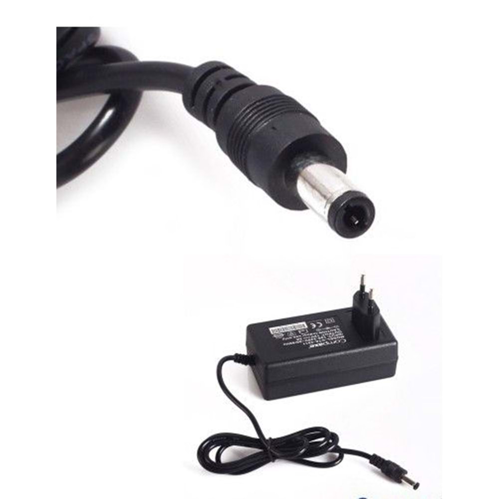 Compaxe CTA-3511 12 Volt 3 Amper 5.5mm x 2.5mm Plastik Kasa Adaptör