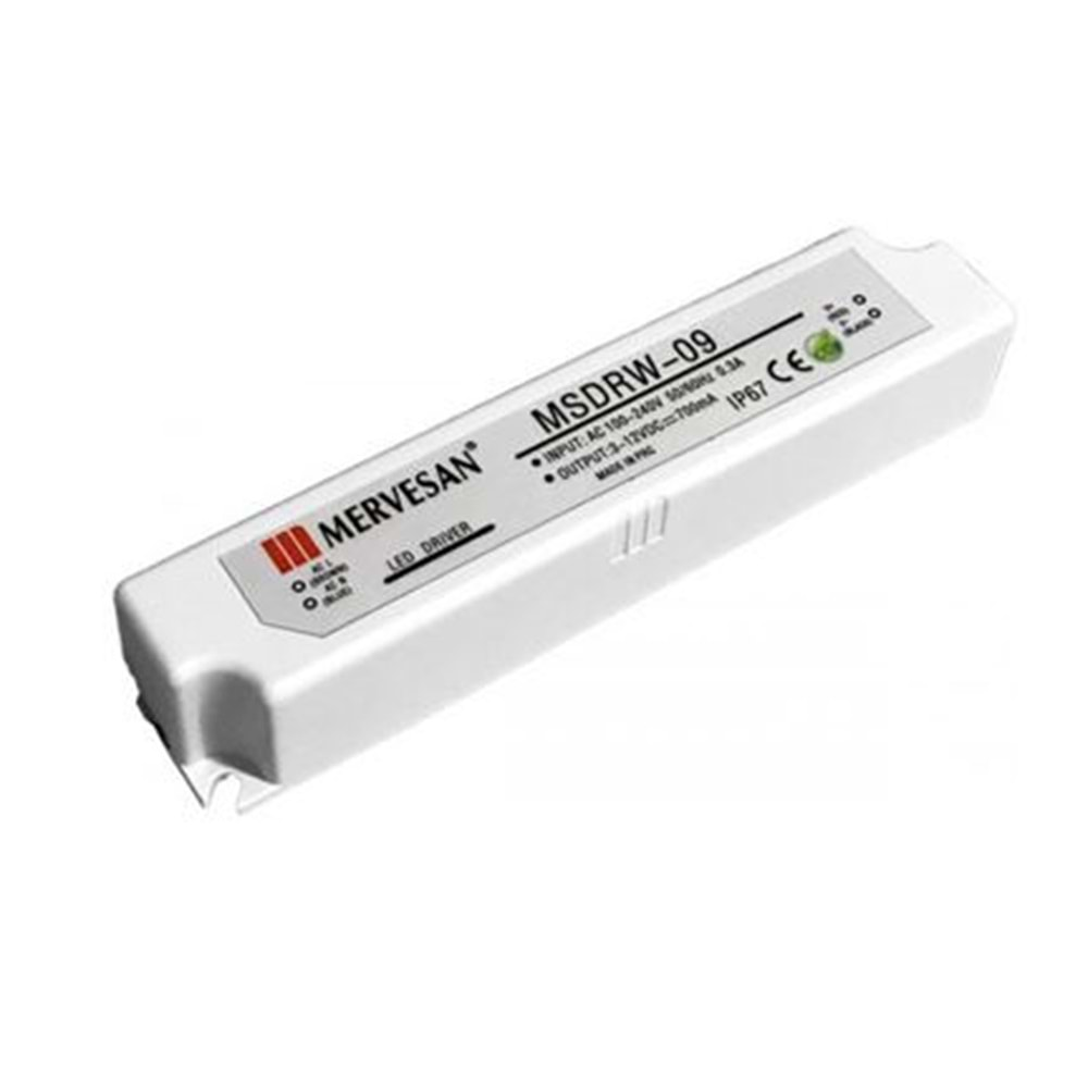 Mervesan MSD-09-350 3-24 Vdc 350 mA IP67 Sabit Akım Led Driver