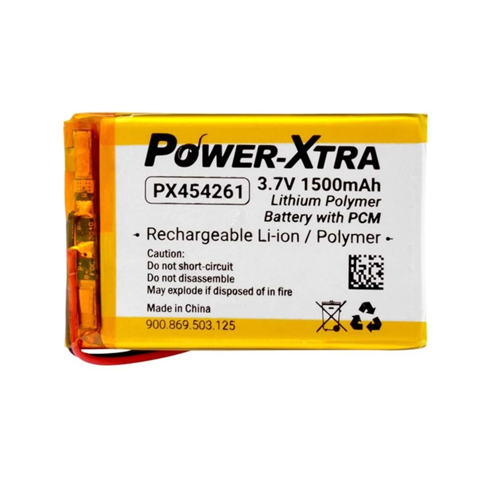 Power-Xtra PX454261 3.7V 1500 Mah Li-Polimer Pil-Devreli-1.5A