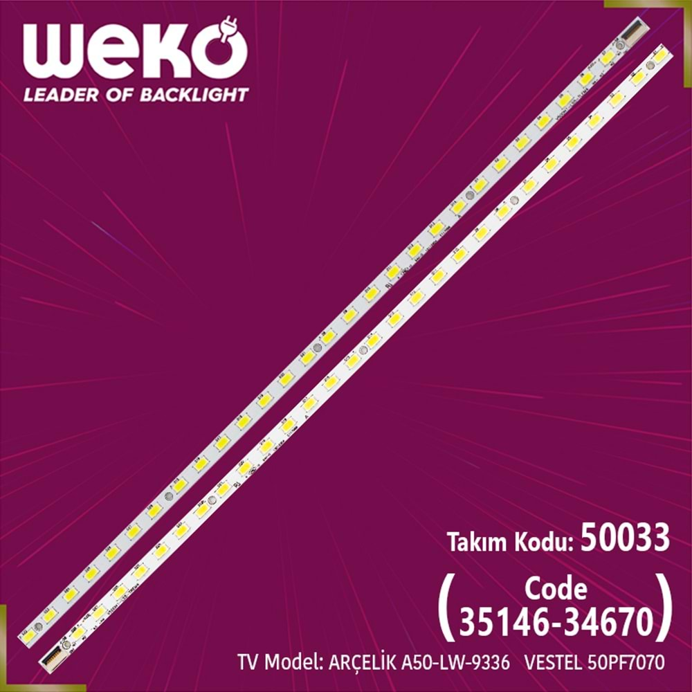 Weko Wkset-5033 35146x1/34670x1 Arçelik-Beko Tv Led (V500H1LS5TLEM4) (50PF7070) (50PF7055) (A50LEL2B) (50PFL3008) (B50LB9336) (A50LW9336V500HJ150PF707050PF) (Takım)=Mate ELED006=Swat LCD501/502=Winkel SET-2120