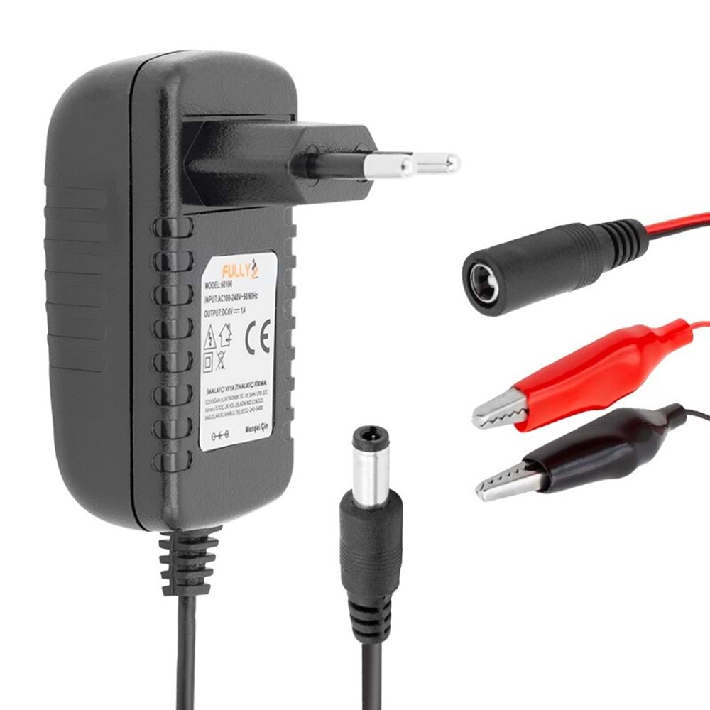 Fully 60100 6 Volt 1 Amper Akü Şarj Adaptörü