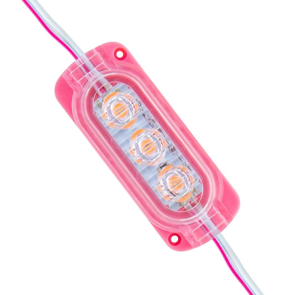 Powermaster 7515 12V 0.6W Pembe 65mm x 25mm IP65 120 LM 160 Derece 2835 Modül Led