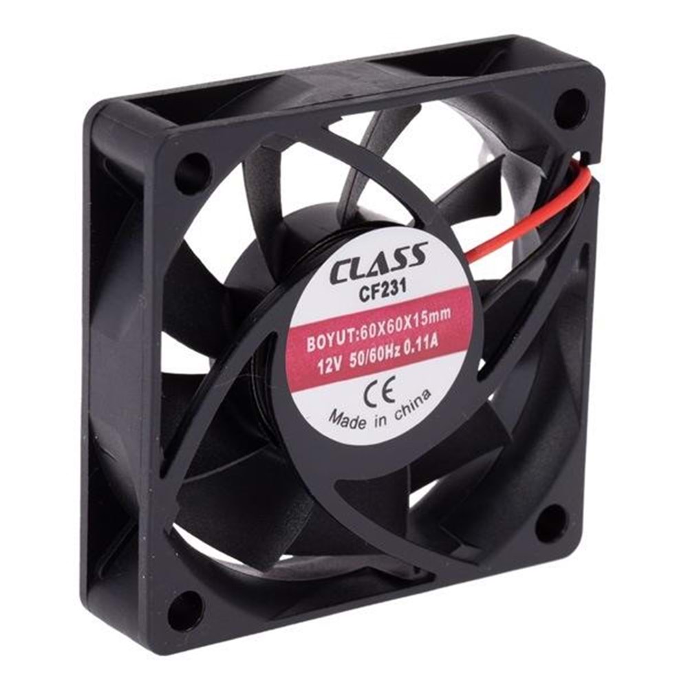 Class CF-231 60x60x15 DC 12 Volt 0.11A Aksiyel Fan