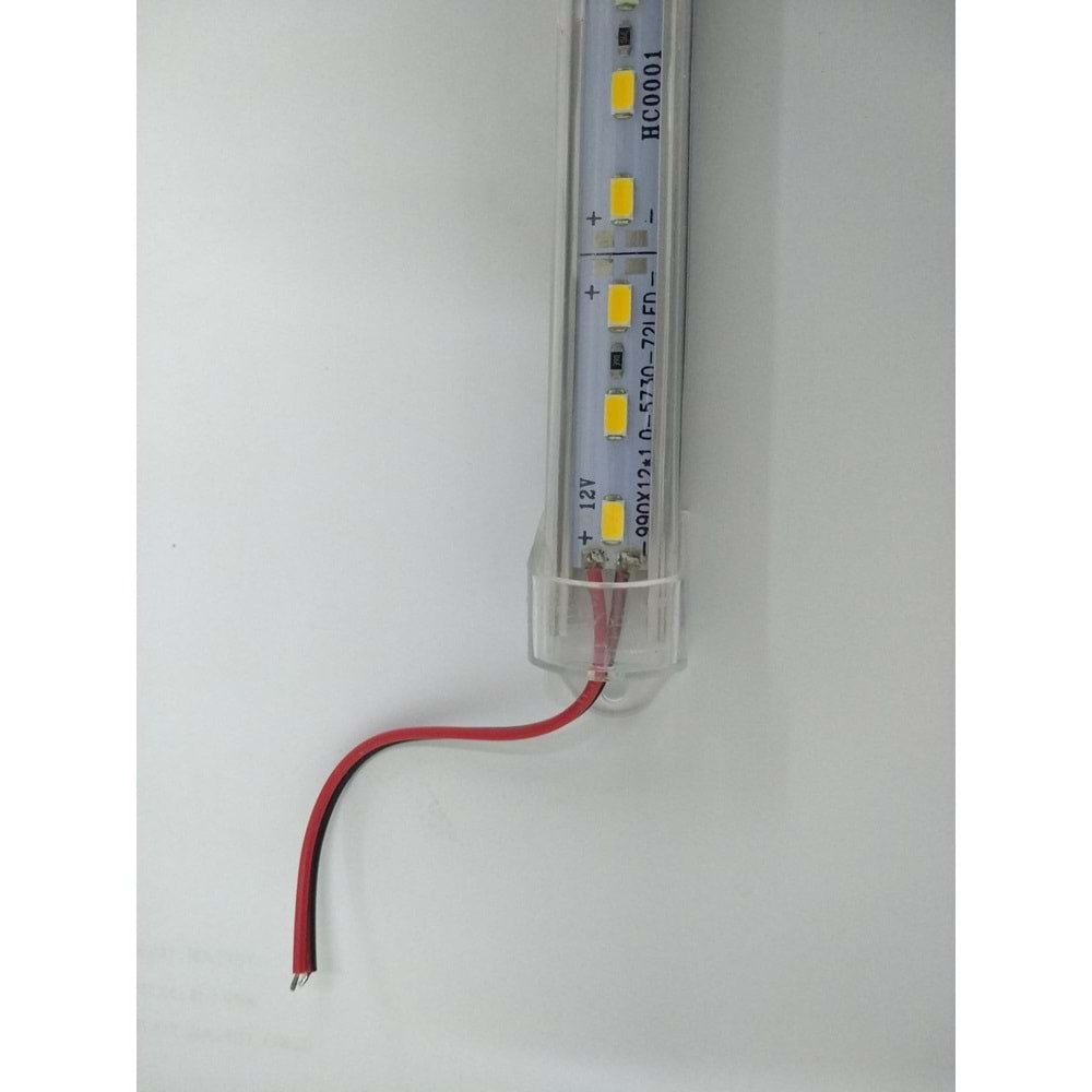 12 Volt Mavi 5730 Smd Şeffaf Kalıplı 72 Led 1 Metre Bar Led