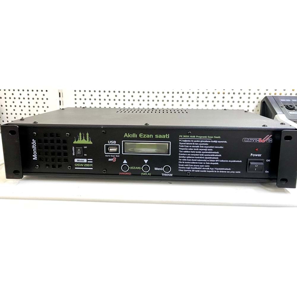 Osawa OSW-218R RackTipi Akıllı Ezan Saati Osawa OSW-218R RackTipi Akıllı Ezan Saati