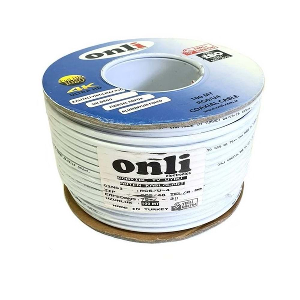 Onli ON-4803-ON-4807 RG6 U4 48 Tel 0.90mm CCS/AL 100 Metre Uydu Kablosu - Metre