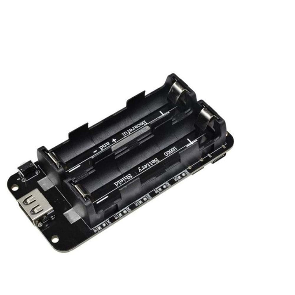 Arduino ARD-MDL 6006 2 Li Anahtarlı 18650 Lityum Pil Yuvası V8 Mikro Usb