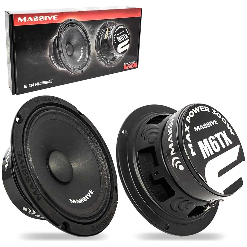 Massive MS-M6TX 16 cm Midrange 300 Watt Max Power 2 Li Paket Halinde