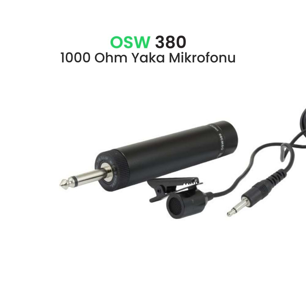 Osawa OSW-380 1000 Ohm 5 Metre Dinamik Kablolu Yaka Mikrofonu