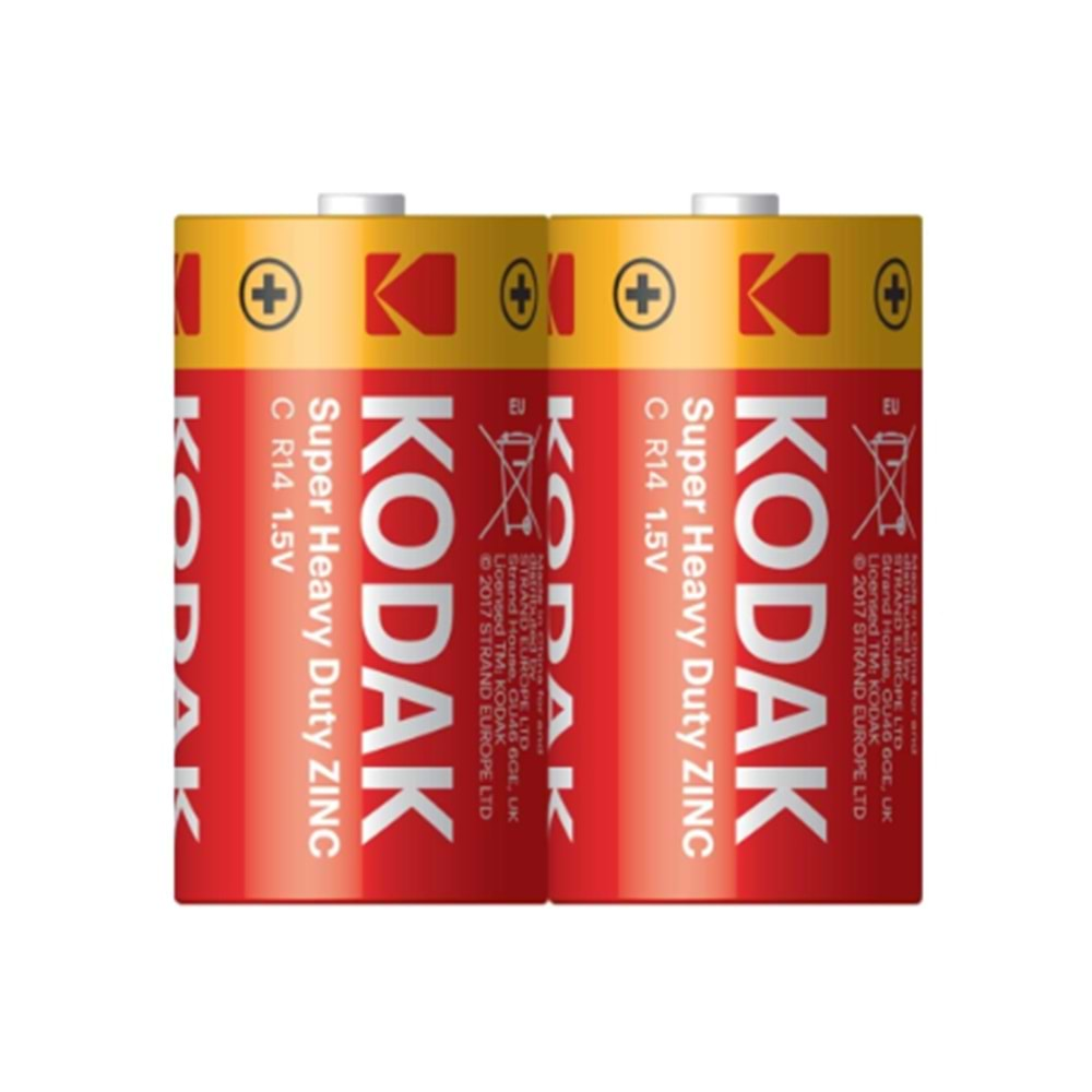 Kodak Çinko Karbon Blister Orta (C) Pil - 2 Li Paket Halinde