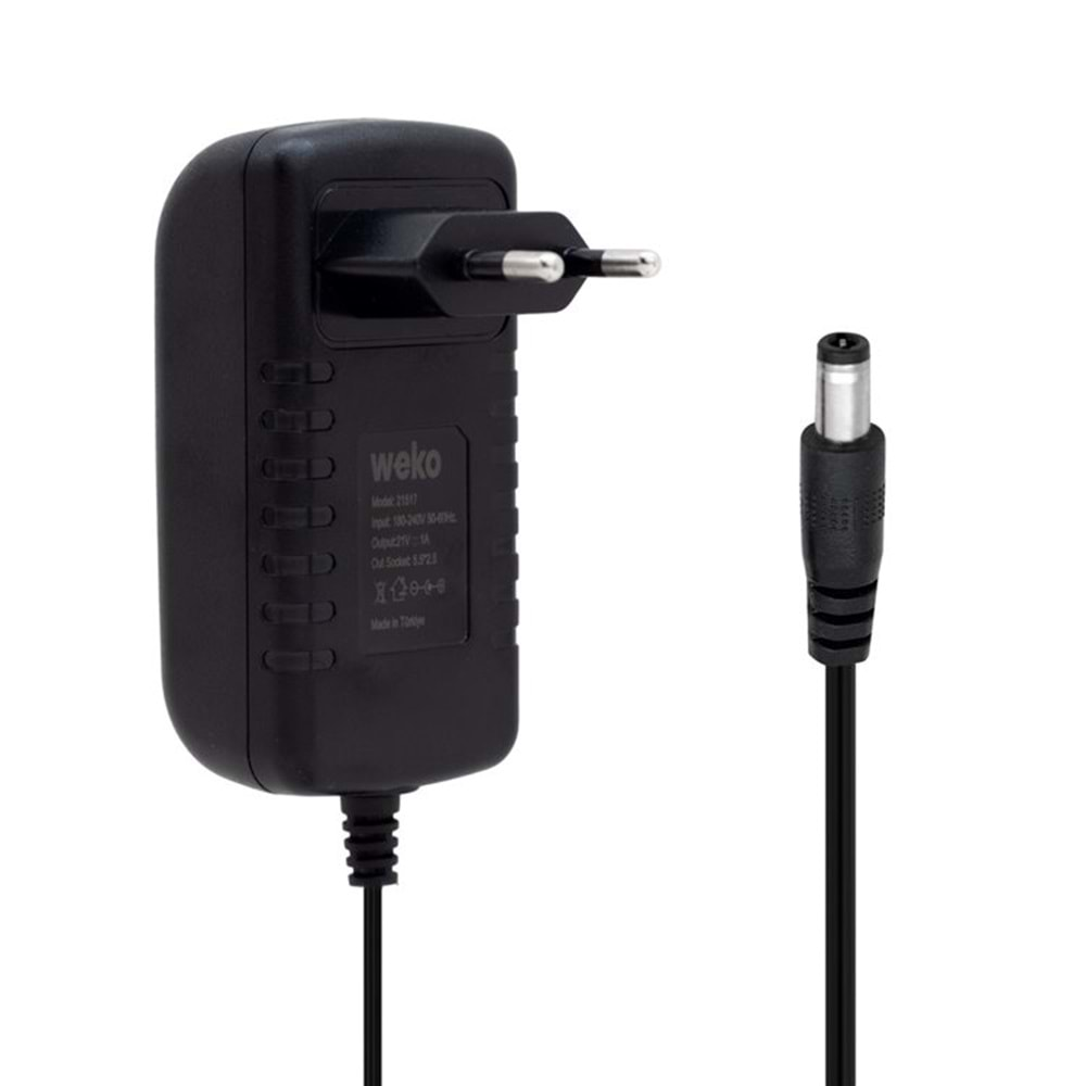 Weko 21577 15 Volt 1 Amper Plastik Kasa Priz Tip Adaptör