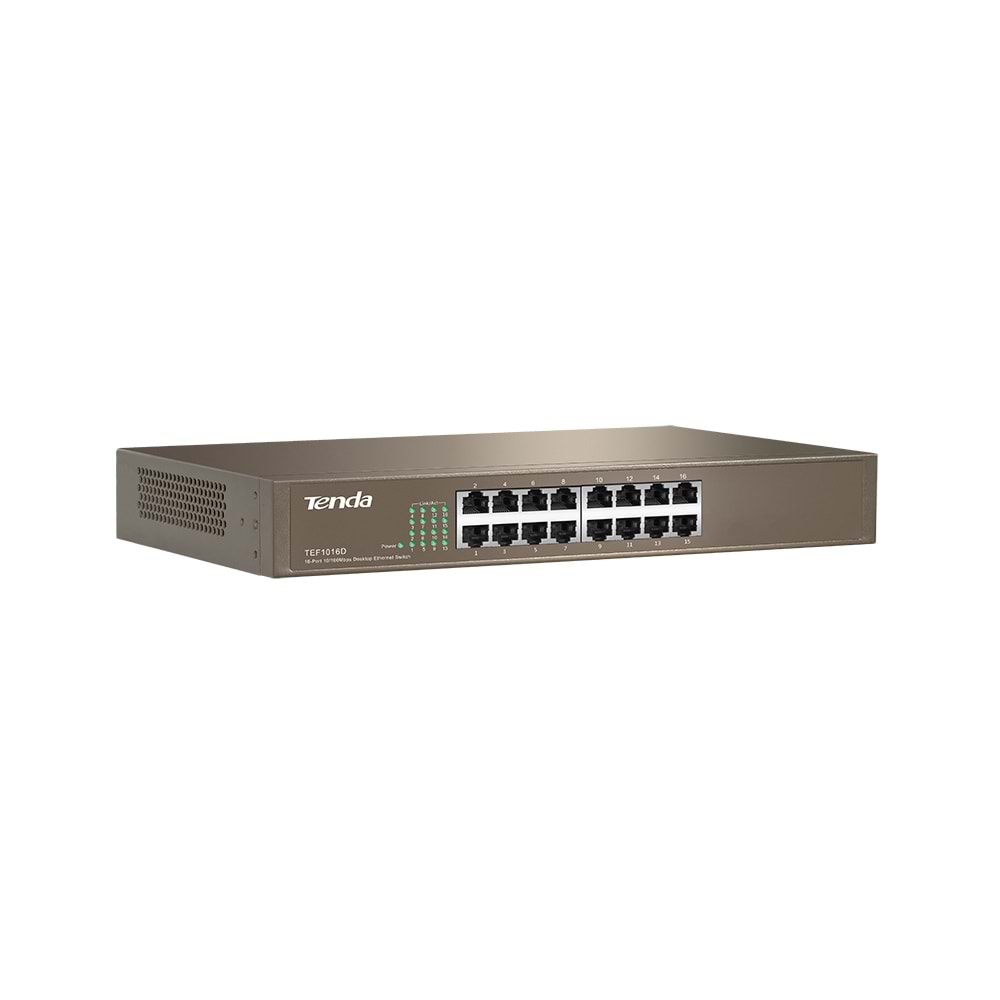 Tenda TEF1016D 16 Portlu Masaüstü / Raf Tipi Ethernet Switch