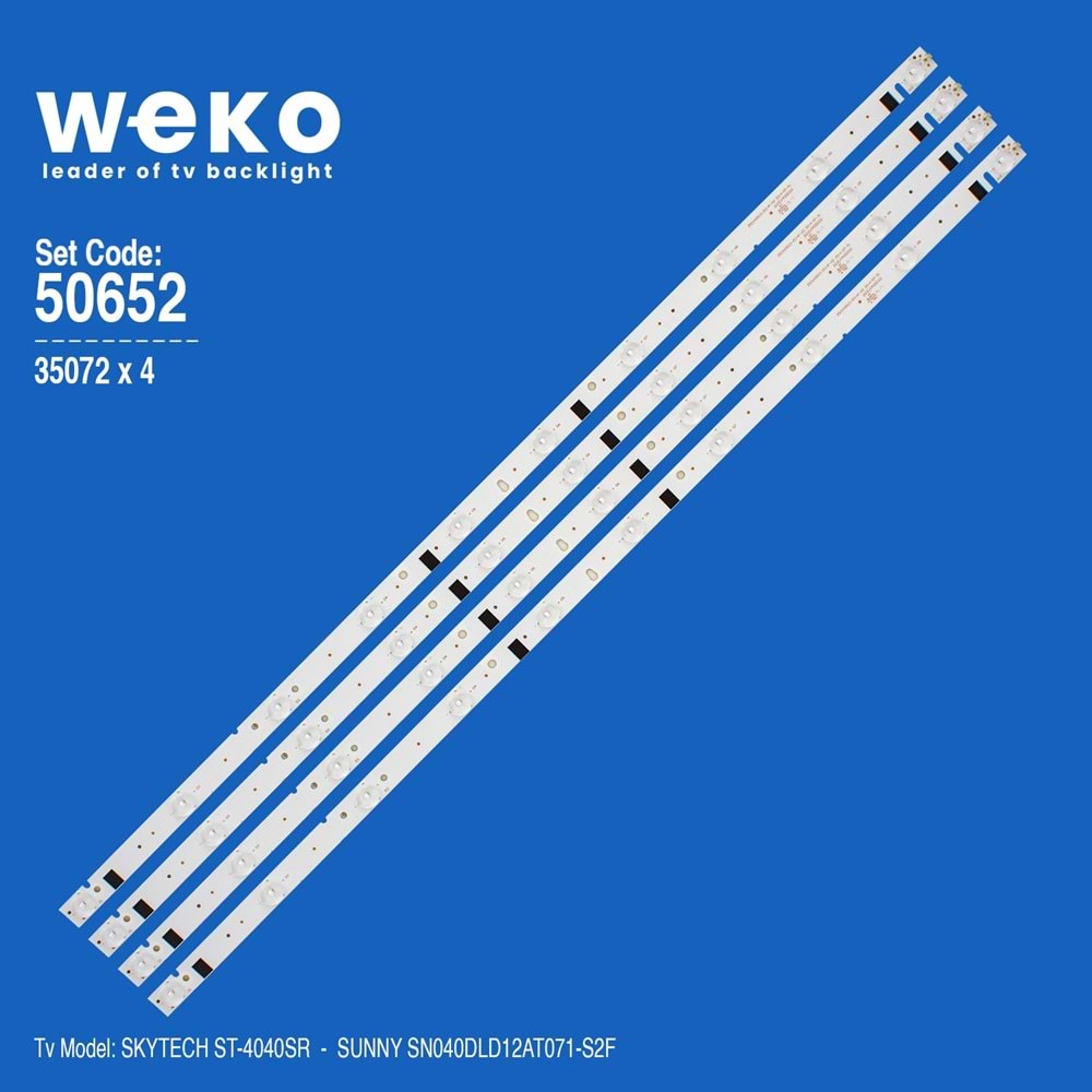 Weko Wkset-5652 35072x4 (ZDCX40D10ZC14F02) (ZDCX40D10ZC14F02) (PN303CX400033) (PY64006) (SN040DLD12AT071S2F) (ST4040SR) (ZDCX40D10ZC14F02) (CXD400410000X3) (ST4040YK) (303CX400033) (ST4050) (Takım)