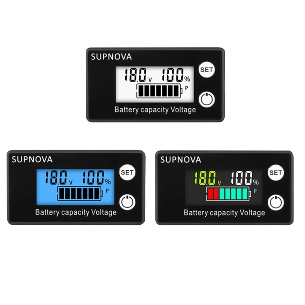 Powermaster 5304 Pil Kapasite Göstergesi Kurşun Asit Lityum Voltmetre Gerilim Ölçer (12V-24V-48V-72V)