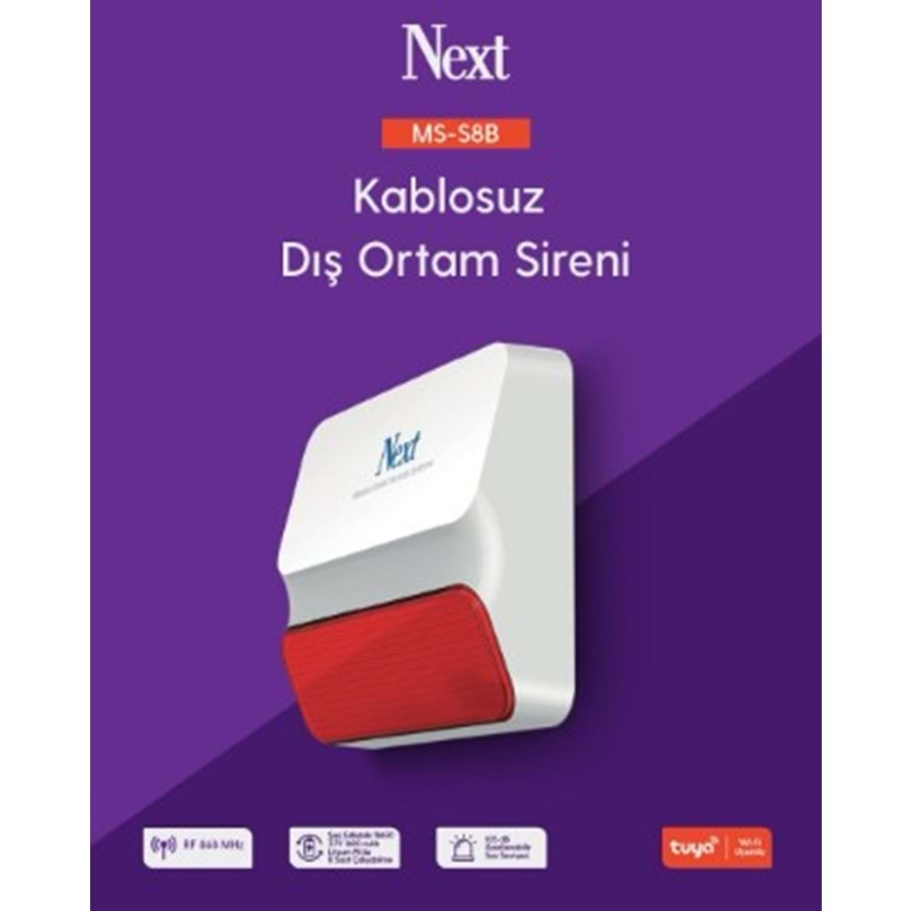 Next MS-S8B Kablosuz Alarm - Kablolu Siren Next MS-S8B Kablosuz Alarm - Kablolu Siren