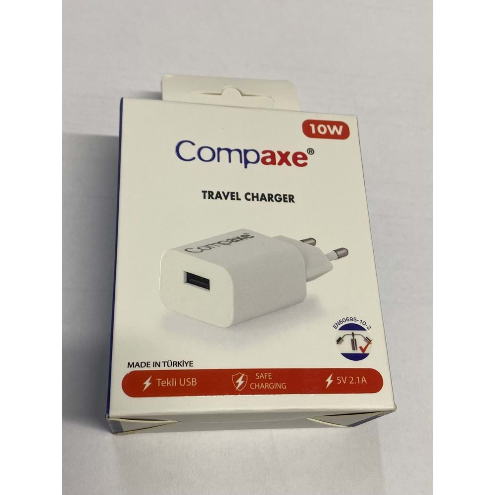 Compaxe CTA-521 5 Volt 2.1 Amper Adaptör 10 Watt Gerçek Değer