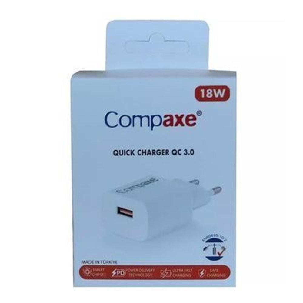 Compaxe CTA-150QCUT24B 5 Volt 2.4 Amper Hızlı Şarj Type-C to USB Kablolu Set 18 Watt Gerçek Değer