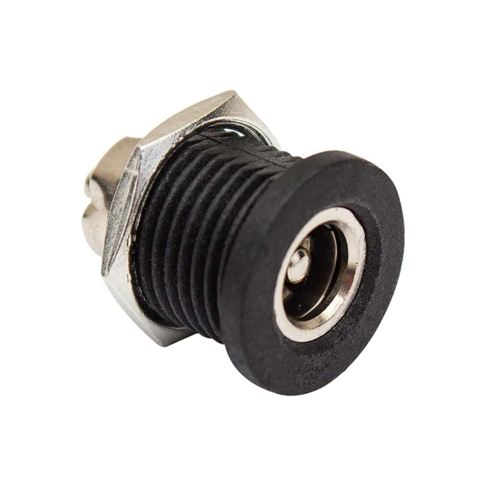 IC-258C Dc Jack 2.5mm İçi Metal Kaliteli Somunlu 12mm