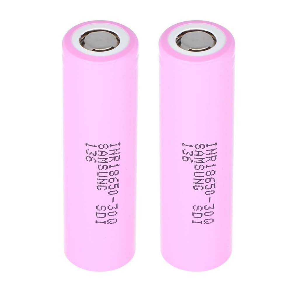 Powermaster PM-15955 Samsung ICR-18650 3.7V 3000mah Li-ion Pil- 2 Li Paket Halinde