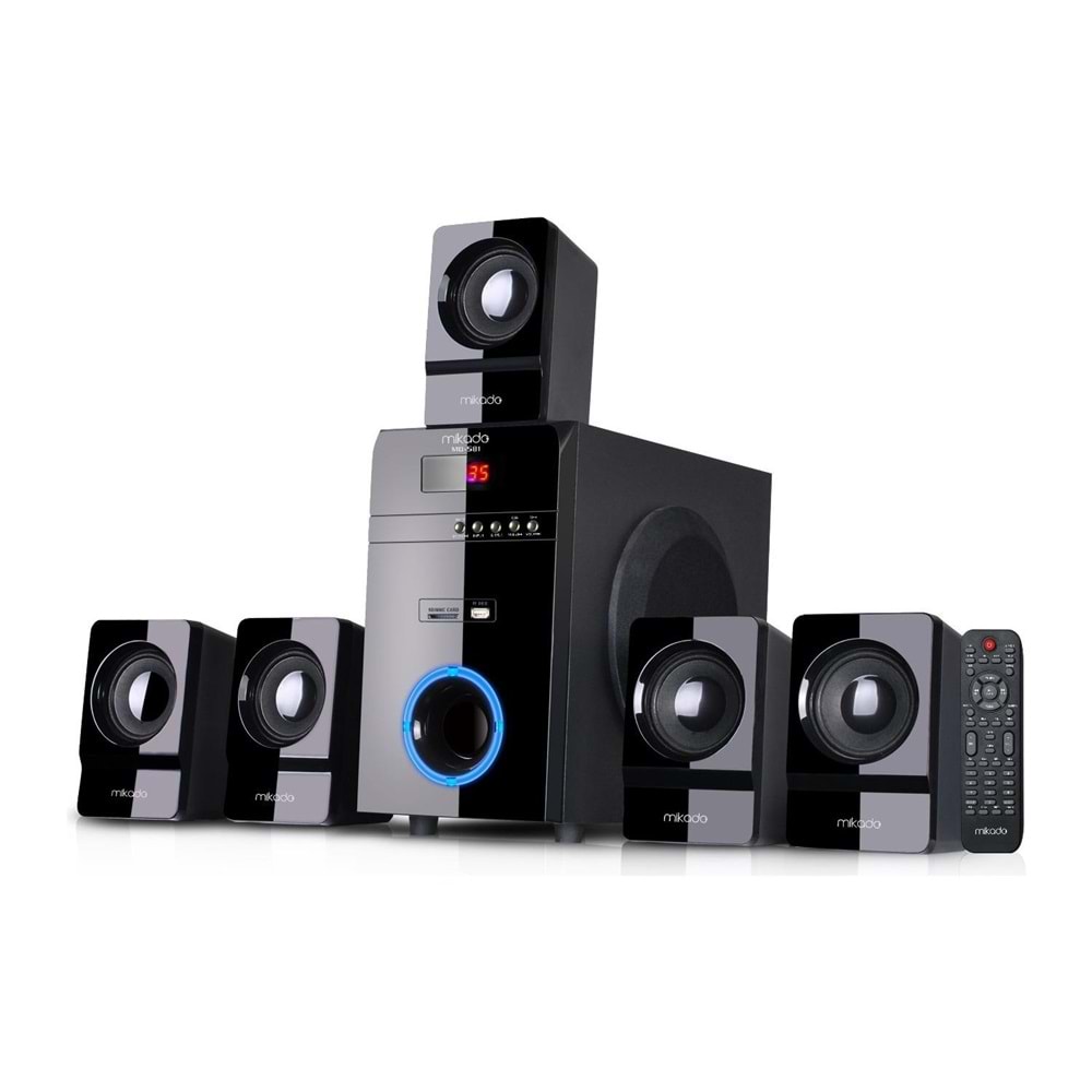 Mikado MD-581BT 110W USB+SD+FM 5+1 Ses Sistemi