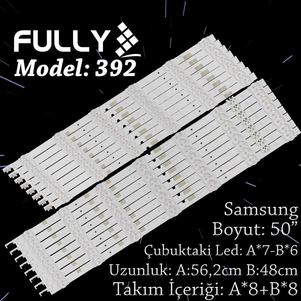 Fully SET-392 (SET-2084) SAMSUNG 50 INC (UE50JS7200U) (UE50JS7200) 16 ADET TV LED BAR