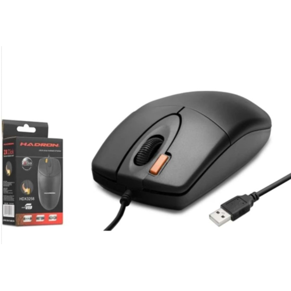 Hadron HDX3258(5605) Usb Çift Click 800 Dpı 120 cm Kablolu Mouse