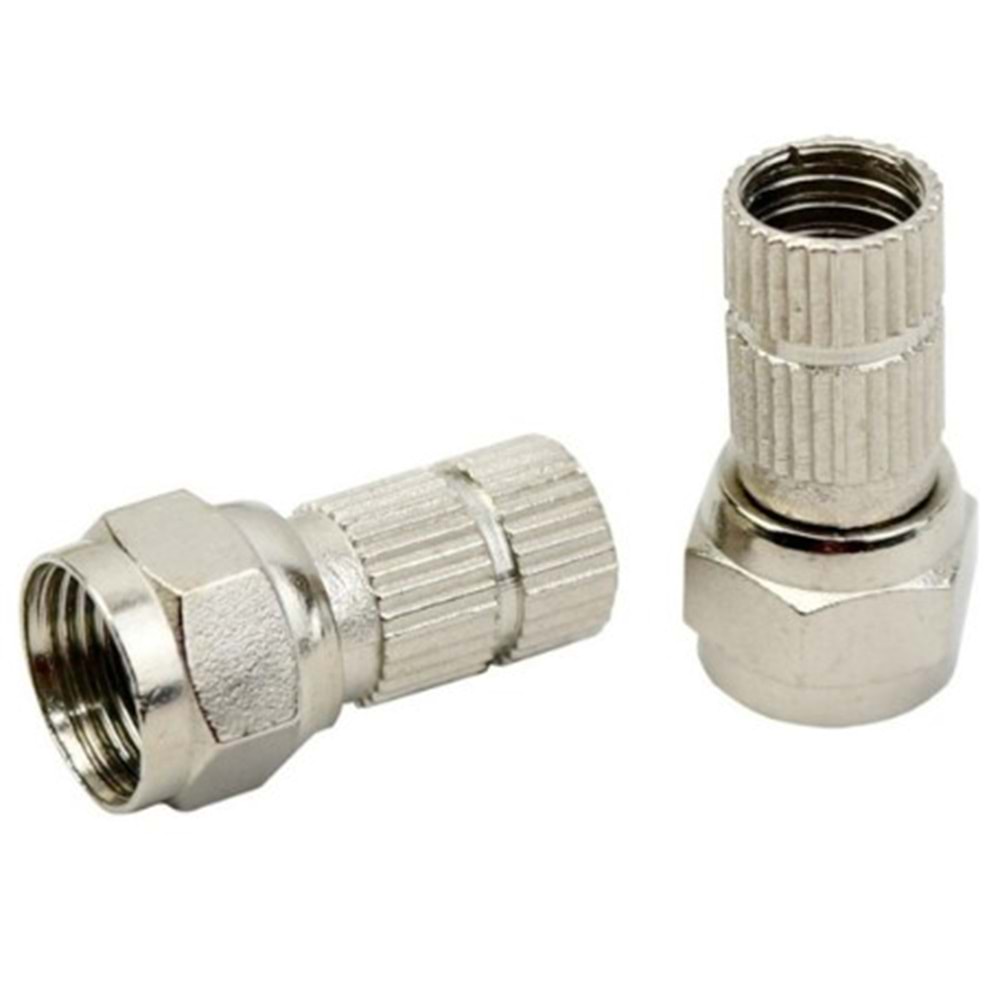 Herz HRF-03 RG-6 Geniş 22mm Beyaz Contalı F Konnektör -100 Lü Paket Halinde