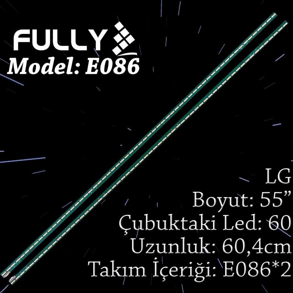 Fully ELED-086 (SET-2276) LG 55 INC 55UH650V V16 ART3 2466 REV05 2 R-TYPE, LC550EGG(FJ)(M1),6922L-0199A,6922L-0189A 2 ADET TV LED BAR (55UH650V) (V16ART32466REV052) (LC550EGGFJM1) (Takım)=Mate ELED086