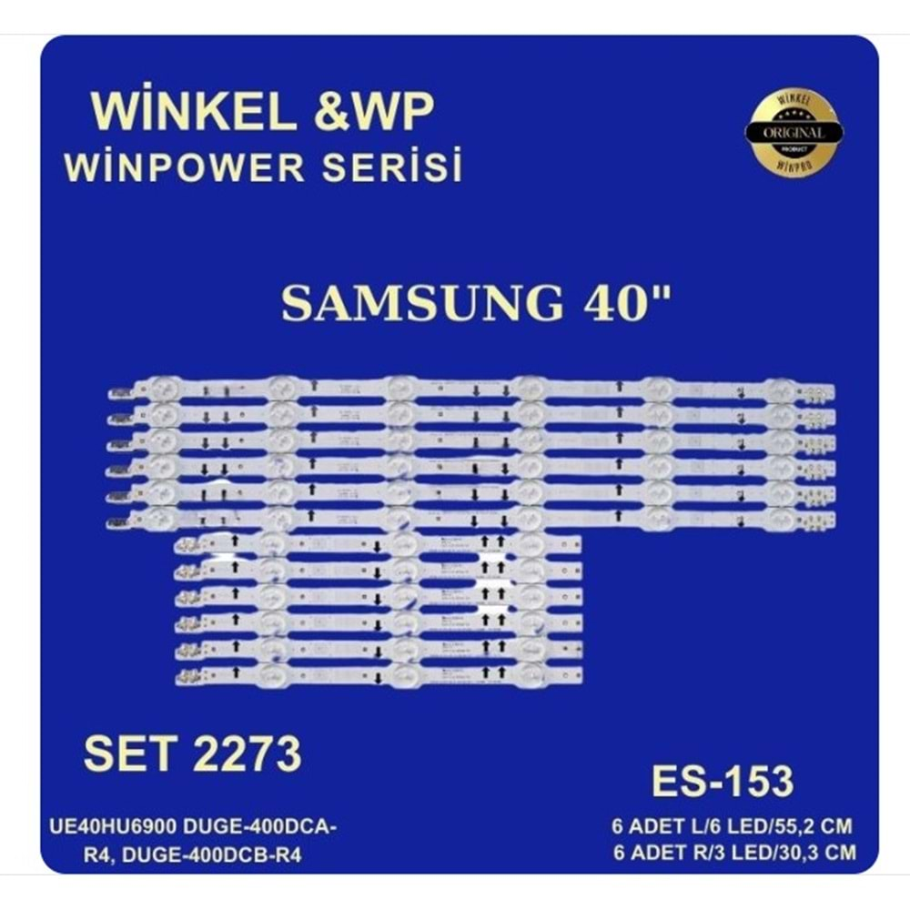 Winkel Winpower SET-2273 SERİSİ 12 PARÇA (UE40HU6900)(DUGE-400DCA-R4)(DUGE-400DCB-R4)