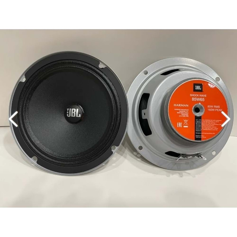 JBL Shock Wave 85W65 160W Peak Power 85W Rms Alüminyum 16 Cm Midrange 2 Li Takım Halinde