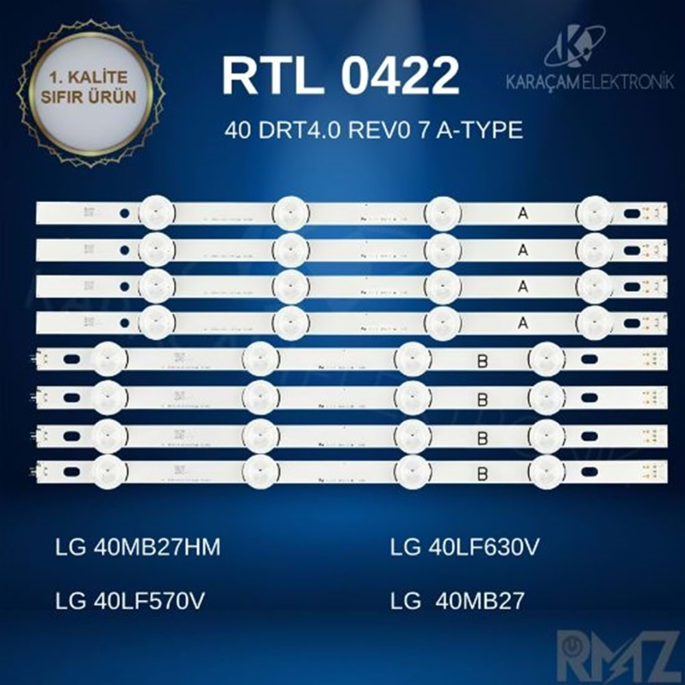 RTL-0422 (SET-2396) LG 40 /LG 40MB27HM, 40LF630V, 40LF570V LED BAR, BACKLIGHT, 40 DRT 4.0 , 40MB27 LED BAR, HC400DUN-VCKN7-214X 