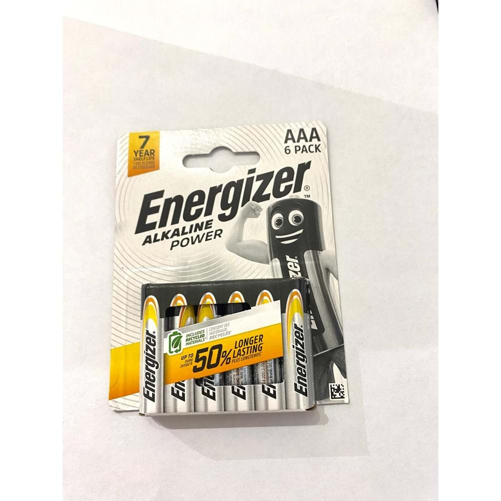 Energizer AAA-LR6 1.5V İnce Pil - 6 Lı Paket Halinde