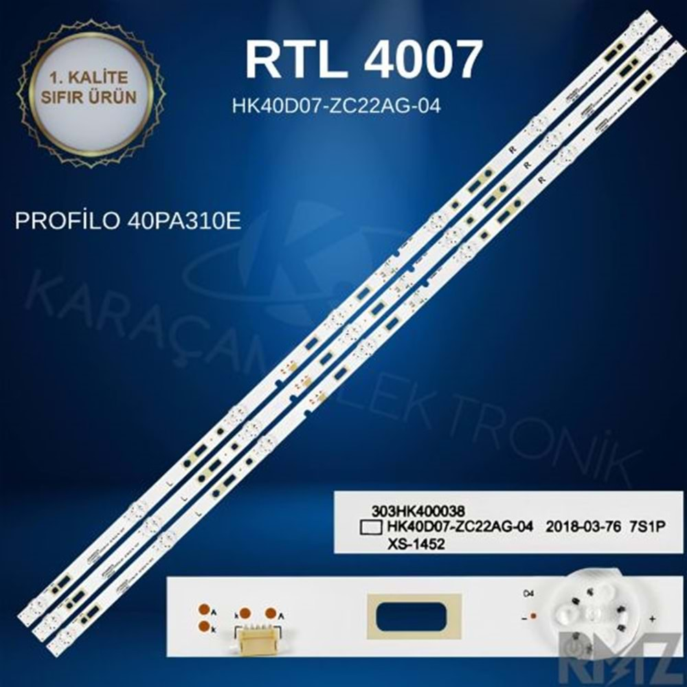 RTL-4007 (SET-2317) Profilo 40 /PROFİLO 40PA310E, 40PA310E HK40D07-ZC22AG-04,(40PA310E) (HK40D07ZC22AG04) (40PA310E) (HK40D07ZC22AG04) (Takım)(Takım)