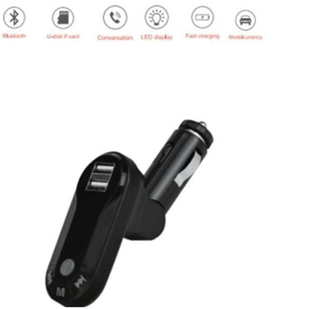 Torima G8 PD Şarj Özellikli Dijital Göstergeli Bluetooth Fm Transmitter Siyah